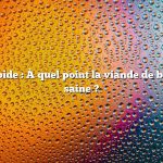 Réponse rapide : À quel point la viande de bison est-elle saine ?